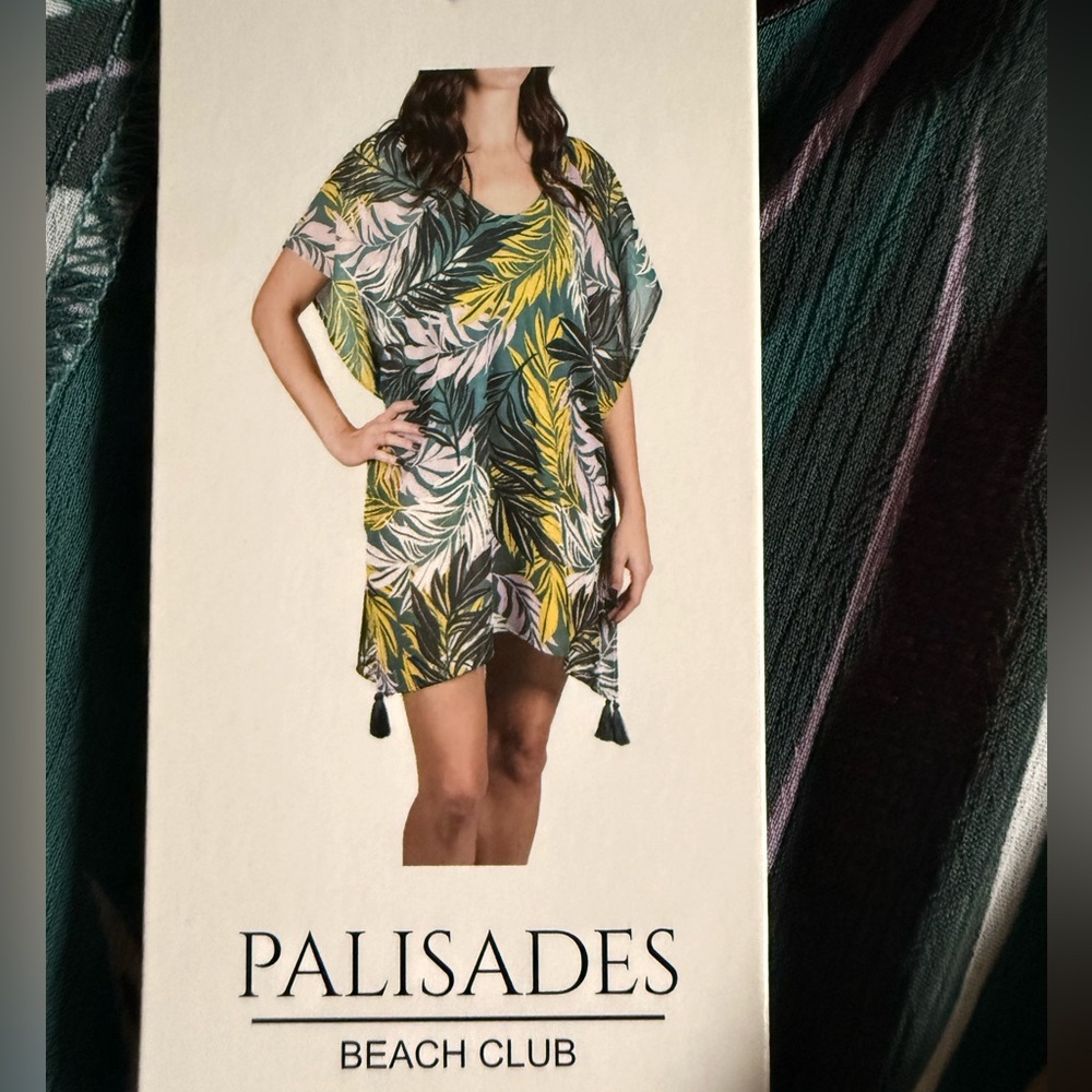 Tropical Leaf Print Women's Swimsuit Coverup